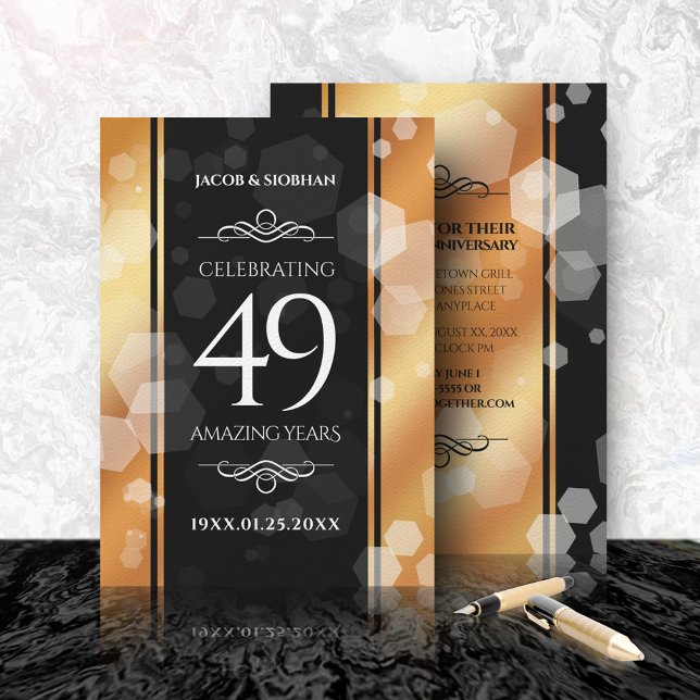 Elegant 49th Copper Wedding Anniversary Invitation (Creator Uploaded)
