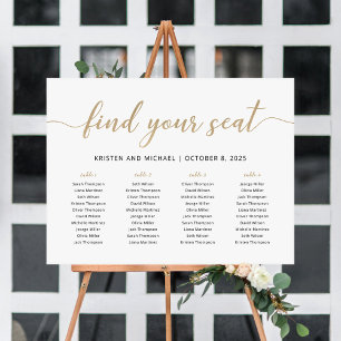 Elegant 4 Tables Find Your Seat Seating Chart