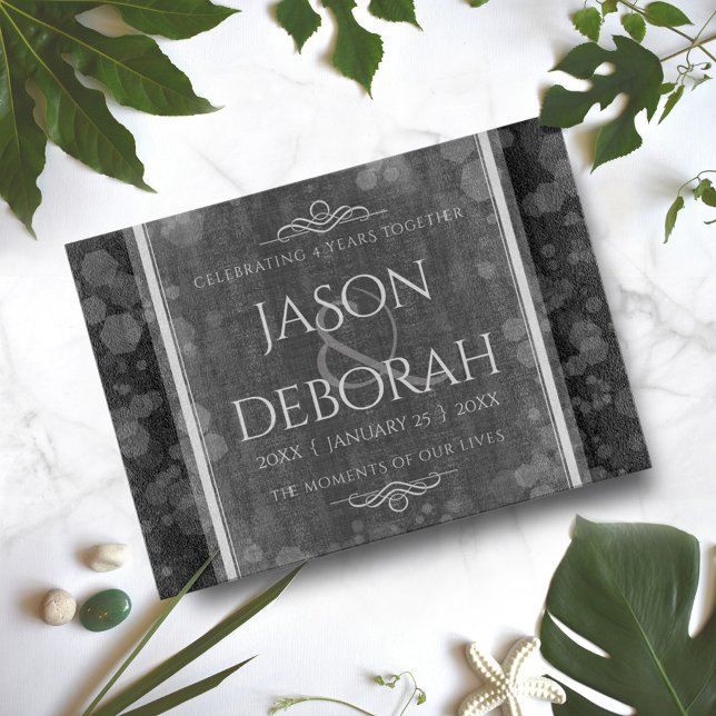 Elegant 4th Linen Wedding Anniversary Celebration Cutting Board (Creator Uploaded)