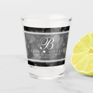Elegant 4th Linen Wedding Anniversary Shot Glass