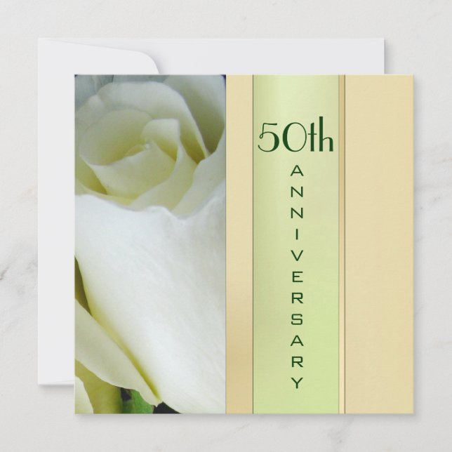 Elegant 50th Anniversary Invitation (Front)