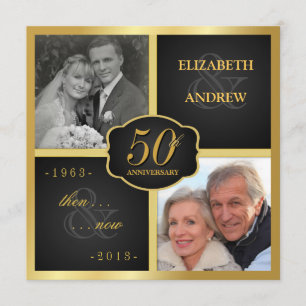Elegant 50th Anniversary Party Vow Renewal Invitation
