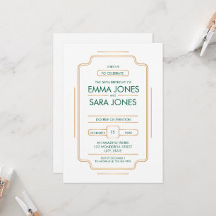 Elegant 50th Birthday Celebration Invitation