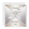 Elegant 50th Birthday Invite Pearl White Beige