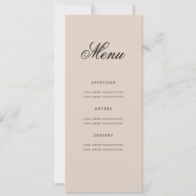 Elegant 50th Birthday Party Menu Gold Champagne Invitation (Back)