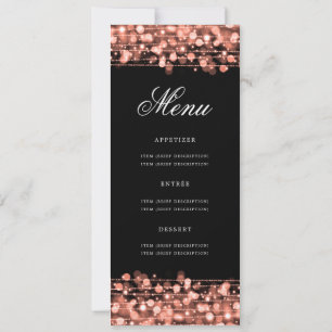 Elegant 50th Birthday Party Menu Rose Gold  Invitation