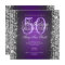 Elegant 50th Birthday Party Sparkles Purple Silver