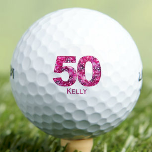 Elegant 50th Gift for Bonus Mum – Floral Keepsake Golf Balls