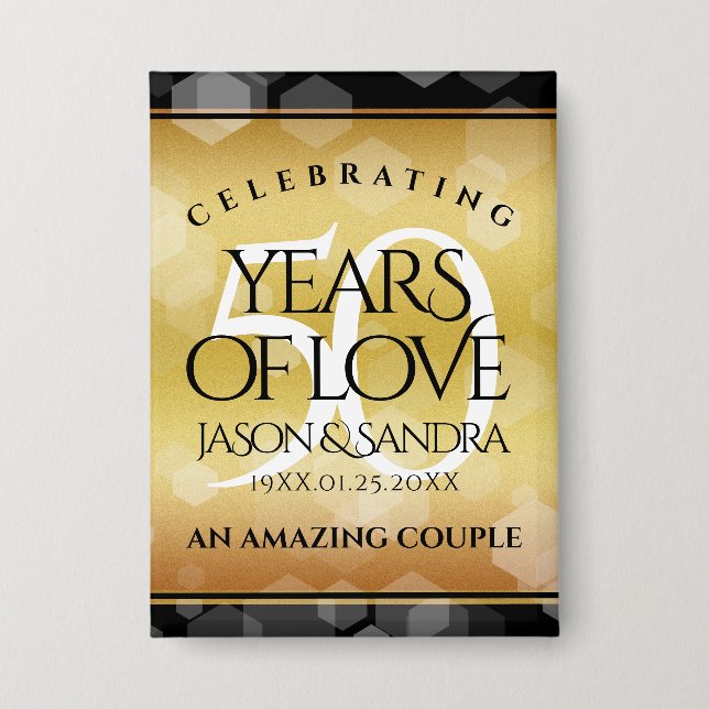 Elegant 50th Golden Wedding Anniversary (Front)