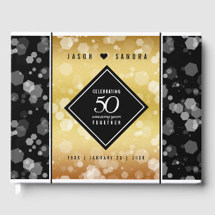 Elegant 50th Golden Wedding Anniversary Guest Book