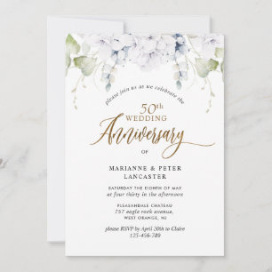 Elegant 50th (or other) Wedding Anniversary Invitation