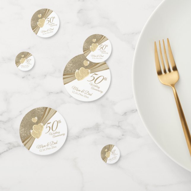 Elegant 50th Wedding Anniversary   Confetti (Group)