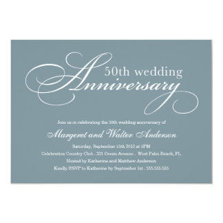  50th  Wedding  Anniversary  Invitations Announcements 