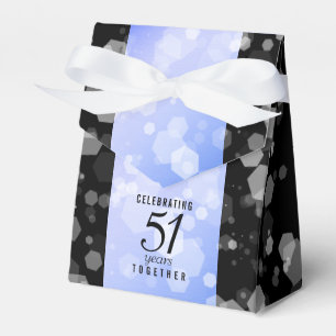Elegant 51st Sapphire Wedding Anniversary Favour Box