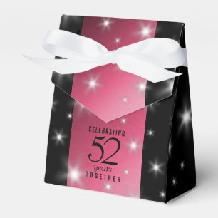 Elegant 52nd Star Ruby Wedding Anniversary Favour Box