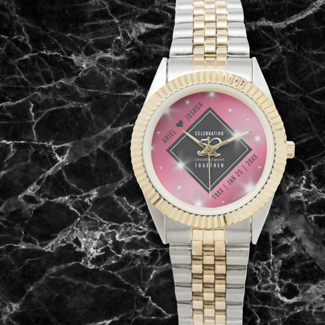 Elegant 52nd Star Ruby Wedding Anniversary Watch (Creator Uploaded)