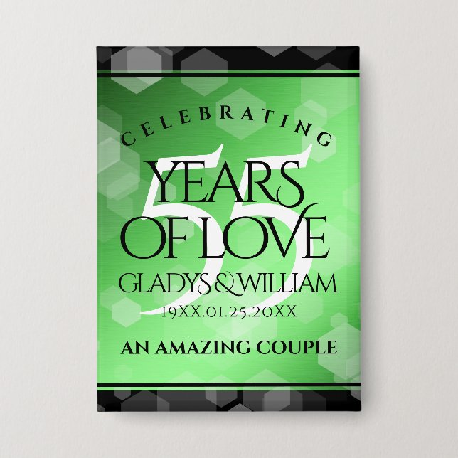Elegant 55th Emerald Wedding Anniversary (Front)