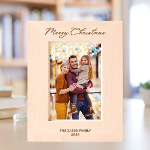 Elegant 5*7 Merry Christmas Classy Typography Etched Frames