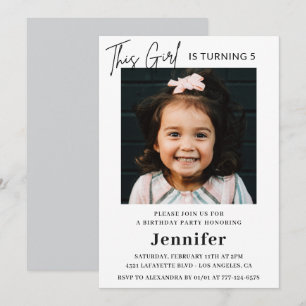 Elegant 5th birthday invitations Photo Modern
