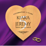 Elegant 5th Wood Wedding Anniversary Celebration Paperweight<br><div class="desc">Celebrate the 5th wood wedding anniversary with this commemorative paperweight! Elegant lettering on a faux,  light wood grain background add a memorable touch for this special occasion and milestone. Customize with the couple's names,  marriage dates,  and congratulatory message.

Design © W.H. Sim. See more at zazzle.com/expressionsoccasions</div>