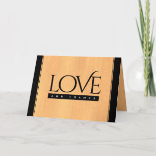 Elegant 5th Wood Wedding Anniversary Celebration Thank You Card