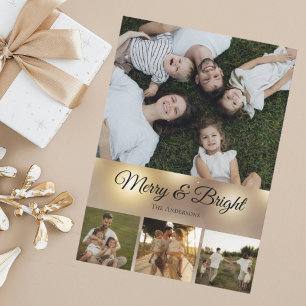 Elegant 5x7 Flat Family Holiday Card