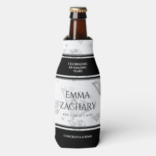 Elegant 60th 75th Diamond Wedding Anniversary Bottle Cooler