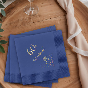 Elegant 60th Anniversary Foil Napkins