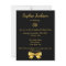 Elegant 60th birthday invitation black gold photo