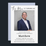 Elegant 60th birthday invitations Men Photo<br><div class="desc">Elegant 50th birthday invitations Men Photo Modern</div>
