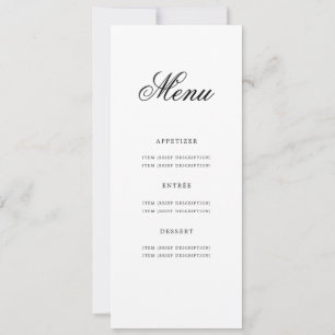Elegant 60th Birthday Party Menu Gold Invitation