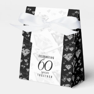 Elegant 60th Diamond Wedding Anniversary Favour Box