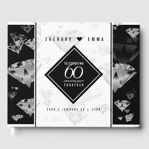 Elegant 60th Diamond Wedding Anniversary Guest Book