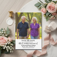 Elegant 65th Wedding Anniversary Photo