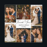 elegant 6 photos wedding  magnet<br><div class="desc">elegant  thank you  six photos collage wedding magnet</div>