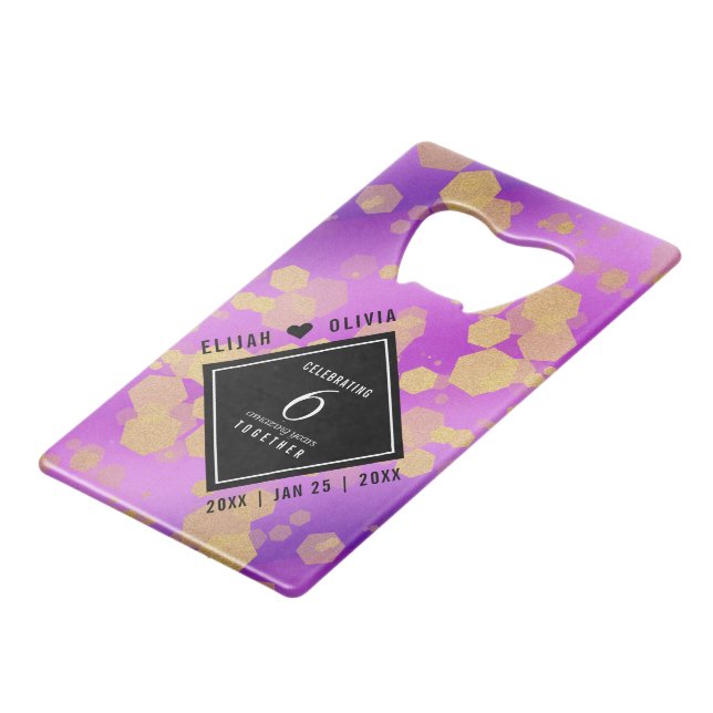 Elegant 6th Amethyst Wedding Anniversary (Front Angled)