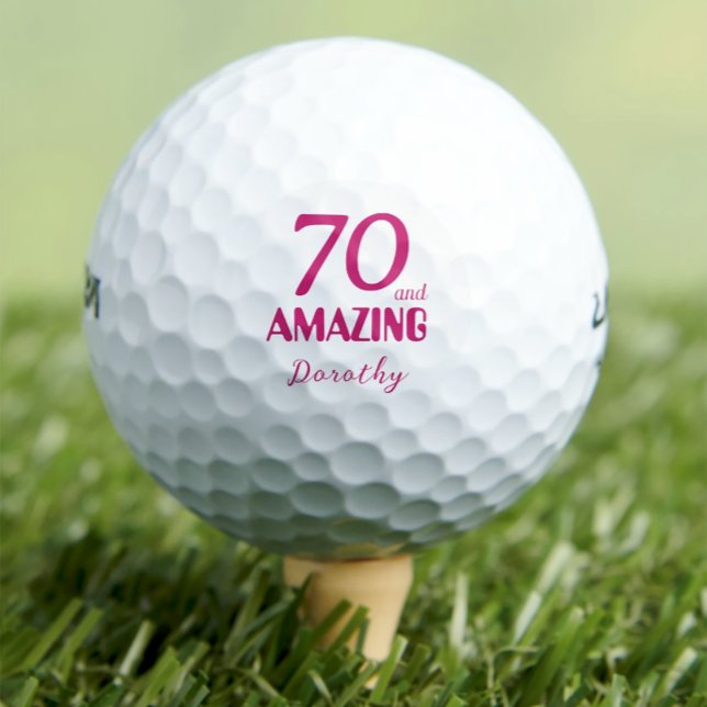 Elegant 70 and amazing birthday golf balls (Creator Uploaded)