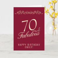 Elegant 70 and Fabulous Ornament 70th Birthday
