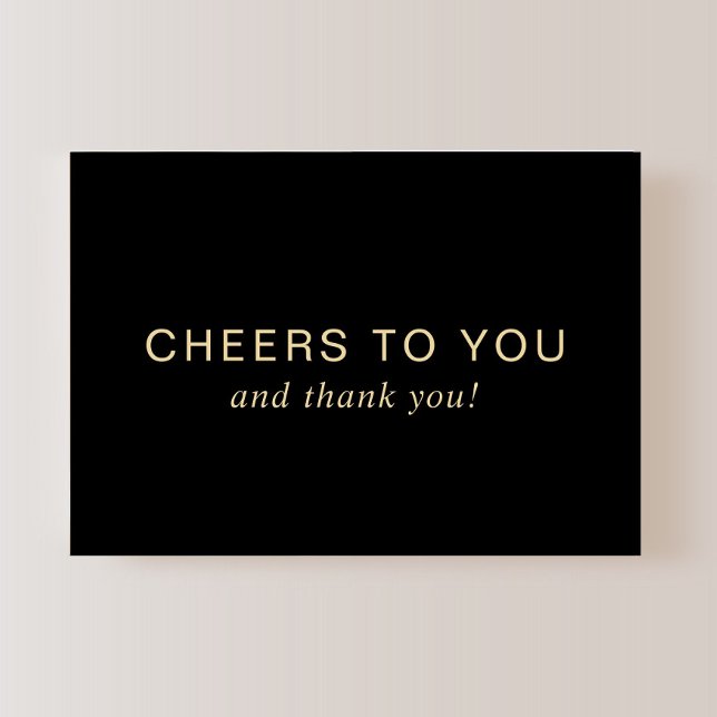 Elegant 70th Birthday Black Gold Thank You Card (Creator Uploaded)