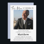 Elegant 70th birthday invitations Men Photo<br><div class="desc">Elegant 70th birthday invitations Men Photo Modern</div>