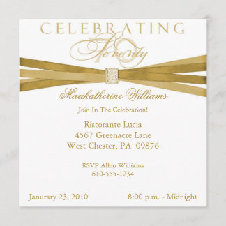 Elegant 70th Birthday Party Invitations