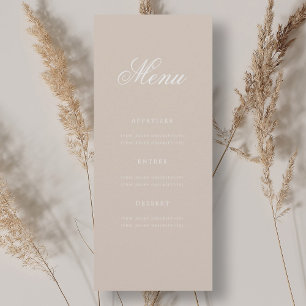 Elegant 70th Birthday Party Menu Champagne  Invitation