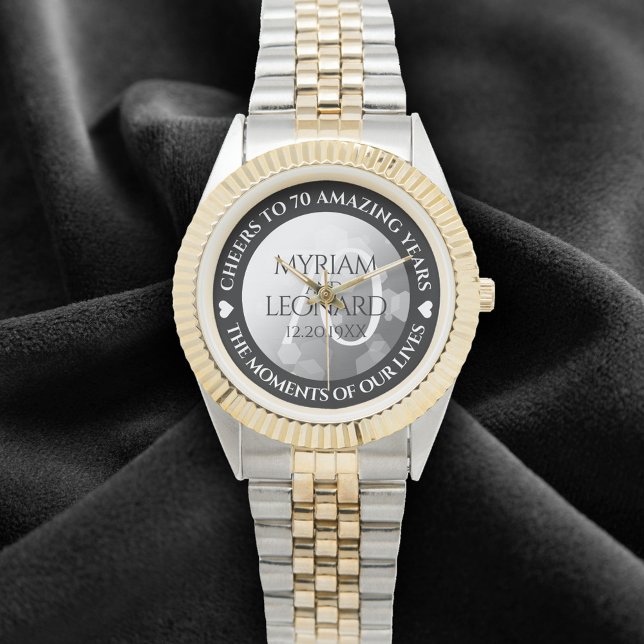 Elegant 70th Platinum Wedding Anniversary Watch (Elegant 70th Platinum Wedding Anniversary Wristwatch Cover Photo)
