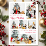 Elegant 7 Photo collage Merry Christmas Holiday Card<br><div class="desc">Celebrate the season in style with our Modern Festive Seven Photo Collage Christmas Holiday Card. This beautifully designed card features seven of your favourite photos, arranged in a clean and contemporary layout. Paired with elegant script, it brings a touch of sophistication to your holiday greetings. Perfect for sharing memorable moments...</div>