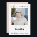 Elegant 80th birthday invitations for her Photo<br><div class="desc">Elegant 80th birthday invitations for her Photo Modern</div>