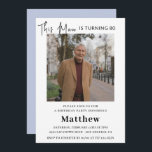 Elegant 80th birthday invitations Men Photo<br><div class="desc">Elegant 80th birthday invitations Men Photo Modern</div>