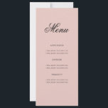 Elegant 80th Birthday Party Menu Blush Pink  Invitation<br><div class="desc">Elegant "Birthday Party Menu" design with a formal typography script in Blush Pink w/ custom text.</div>