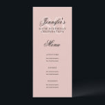 Elegant 80th Birthday Party Menu Blush Pink  Invitation<br><div class="desc">Elegant "Birthday Party Menu" design with a formal typography script in Blush Pink w/ custom text.</div>