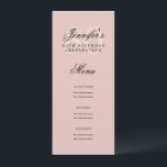Elegant 80th Birthday Party Menu Blush Pink  Invitation<br><div class="desc">Elegant "Birthday Party Menu" design with a formal typography script in Blush Pink w/ custom text.</div>