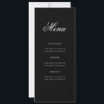 Elegant 80th Birthday Party Menu Gold Black Invitation<br><div class="desc">Elegant "Birthday Party Menu" design with a formal typography script in Gold & Black w/ custom text.</div>